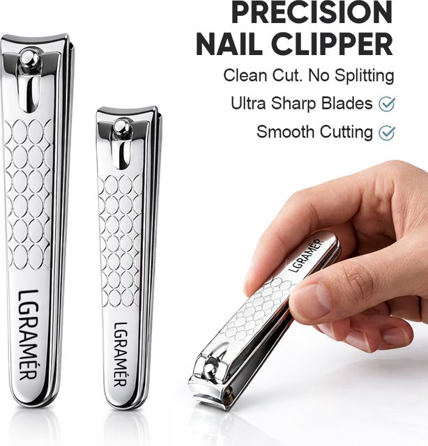 LGRAMER Nagelknipser-Set, 2-teilig, mit Nagelfeile, Unisex - Bild 1