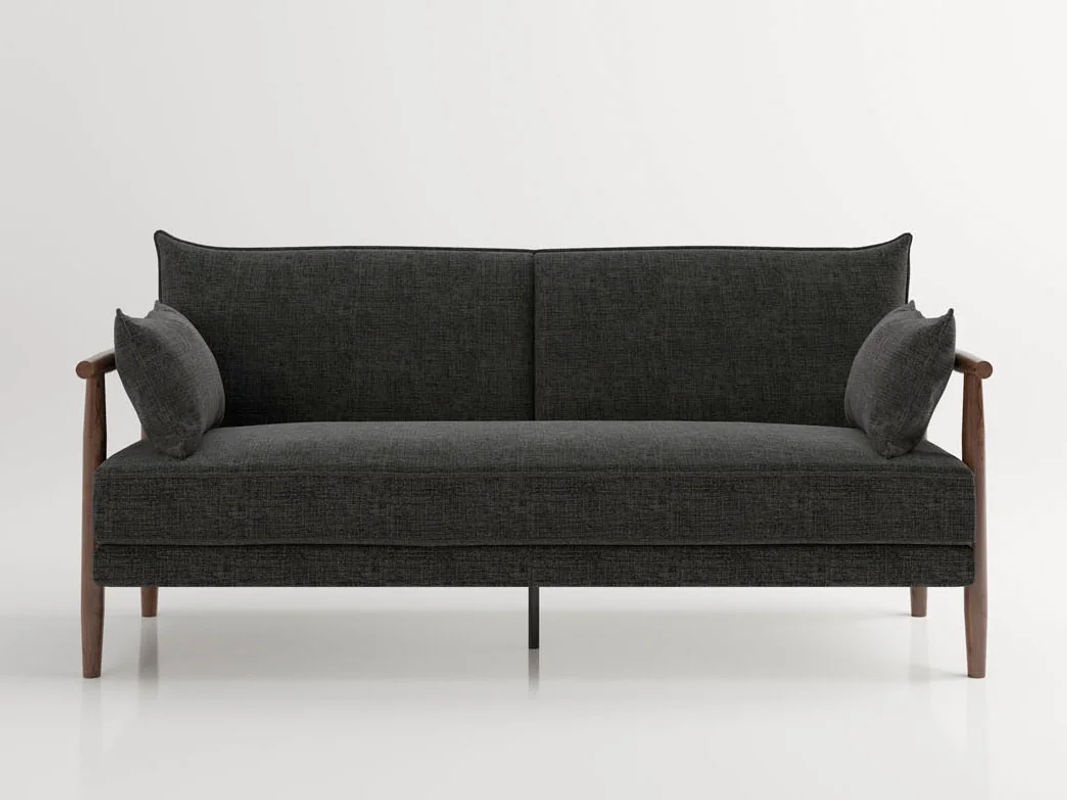 PLAYBOY Schlafsofa Sylvie 3-Sitzer mit Schlaffunktion in Anthrazit Grau - Bild 4