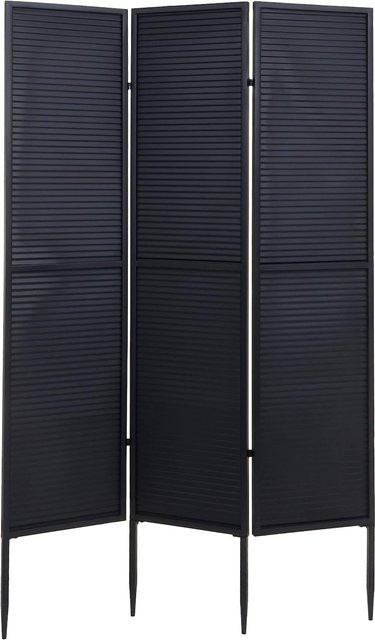 Garten-Paravent MCW-J14 Sichtschutz aus Metall in Schwarz mit Fensterladenoptik, Höhe: 200 cm, Breite: 121 cm - Bild 1