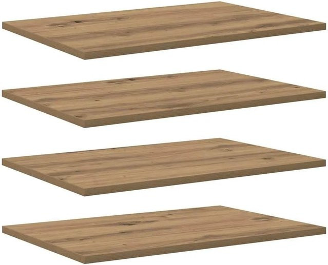 vidaXL Regalbrett Set aus Holzwerkstoff in Eiche Optik Braun, 4 Stück, B: 60 cm, T: 40 cm, H: 1,5 cm - Bild 1