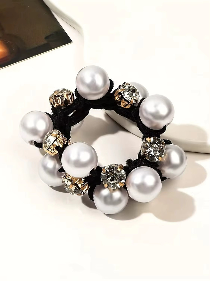 Paux Perlen-Haargummis, Glitzer-Strass-Dekor, Damen - Bild 6