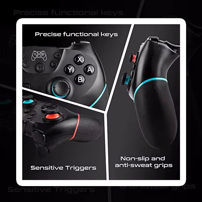AyeBeau USB Bluetooth Kabelloser Controller für Nintendo Switch, OLED Lite und PC Gamepad in Schwarz oder Blau - Bild 3