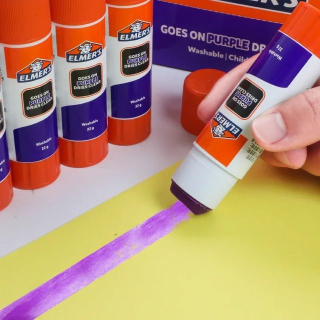 Kuhförmiger Klebestift in Lila für Kinder und Vorschulkinder, 22g - Bild 1
