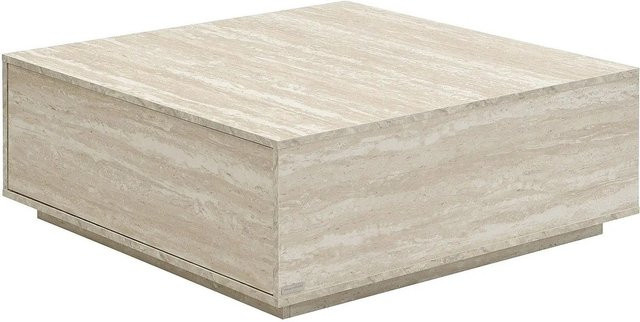 Couchtisch Antrim von Pascal Morabito in Beige, quadratisch, B: 90 cm, T: 90 cm, H: 35 cm - Bild 1