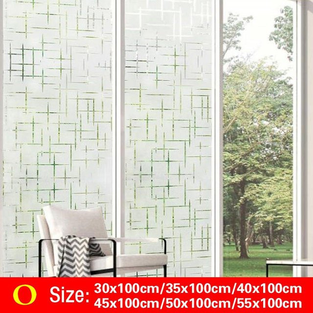 Sasky 3D-Dekorations-Fensterglasfolie mit Sichtschutz und UV-Schutz, selbstklebend, transparent, Breite: 40 cm, Höhe: 100 cm - Bild 1