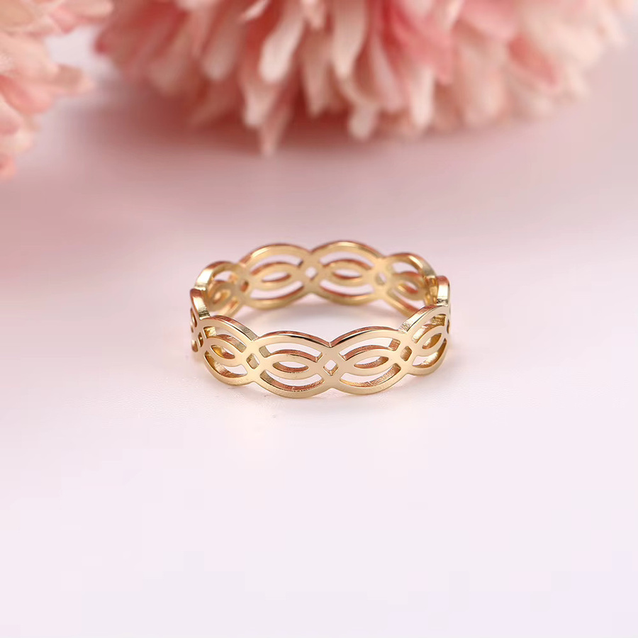 Cazador Fingerringe Edelstahl, Wellenform, Damen - Bild 1