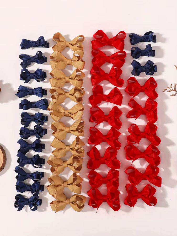 BABY BOWS Haar Clips Set, 40 Teile, Baumwolle & Leinen, Mädchen - Bild 3
