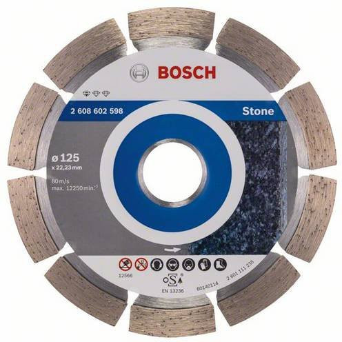 Bosch Diamanttrennscheibe Standard für Stein Durchmesser: 125 mm, Bohrung: 22,23 mm - Bild 1