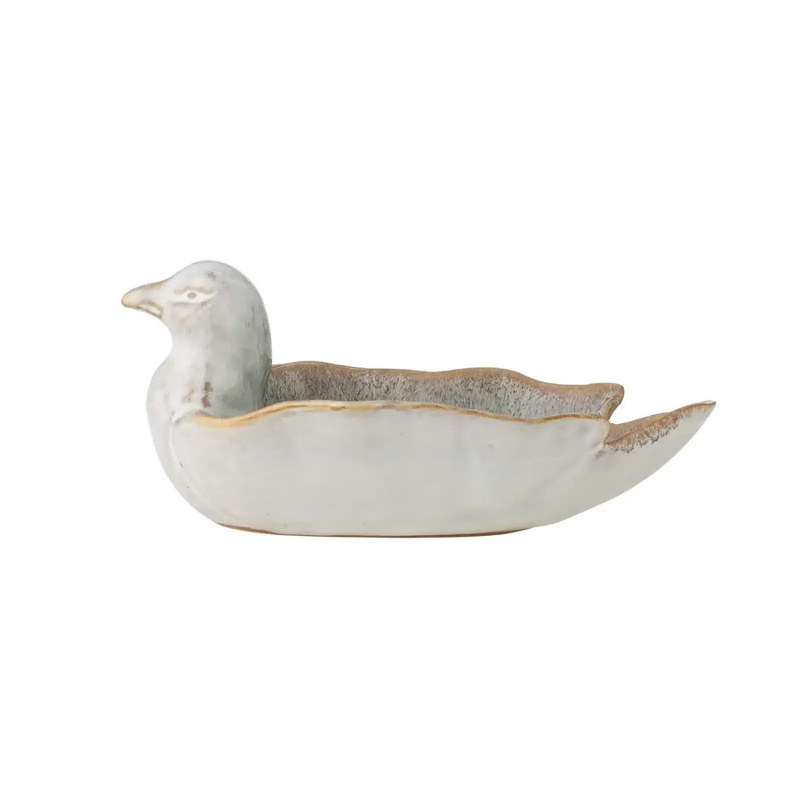 Keramikschale Bloomingville Chirp in Grün, Beige und Weiß, Durchmesser: 13,5 cm - Bild 1