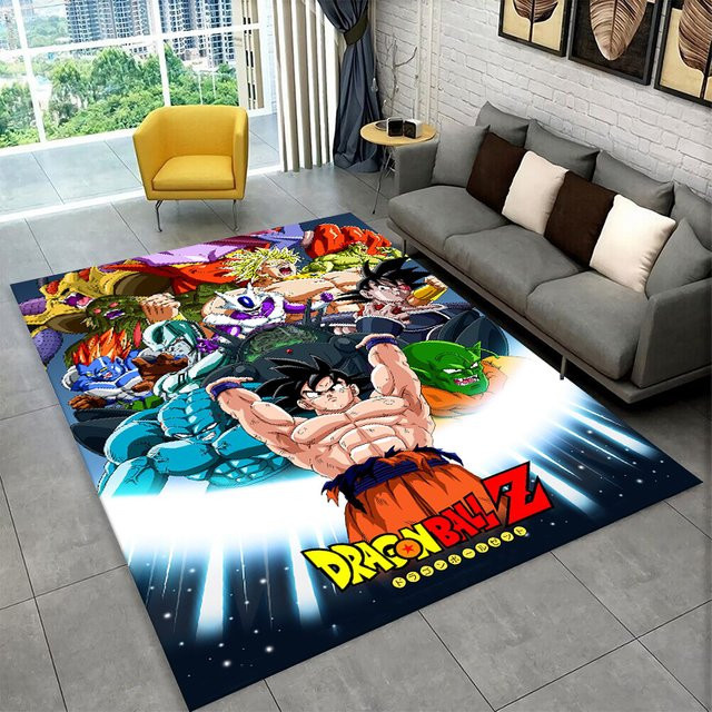 Rutschfester Retro Anime Teppich Dragon Ball Motiv von Potdemiel in Mehrfarbig für Wohnzimmer, Schlafzimmer und Kinderzimmer - Bild 1