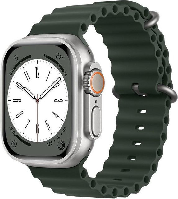 Uhrenarmband Silikon, Ozean-Armband, waldgrün, Unisex - Bild 1