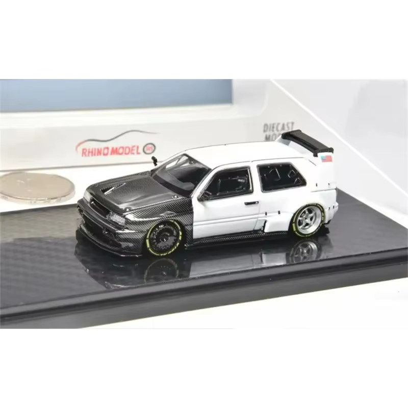 Rhino Model Golf Mk3 Moon Rover, Simulationslegierungsmodellauto, Weiß, 1:64 - Bild 2