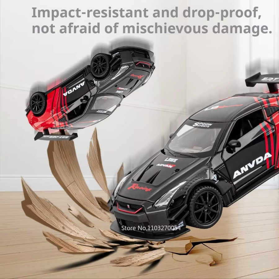 MAKEDA GTR R50 Miniatur-Sportwagen, Maßstab 1:32, mit Licht und Ton - Bild 3