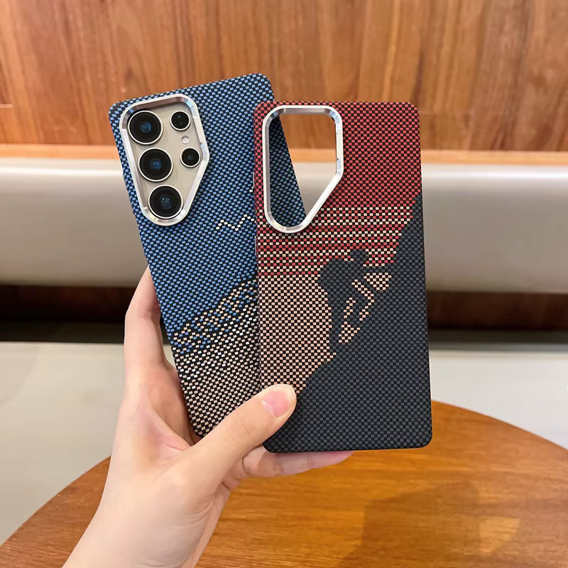 Ultradünne magnetische Kevlar-Kohlefaser Handyhülle für Samsung Galaxy S26 Ultra, S25 Plus, S24 Plus und S23 Plus mit stoßfestem Legierungs-Linsenrahmen in Multicolour - Bild 1