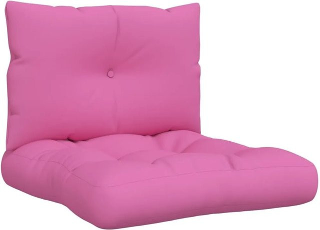 vidaXL Palettenkissen 2er Set Rosa aus wasserabweisendem Oxford-Gewebe B/T/H: 61,5 x 61,5 x 10 cm - Bild 1