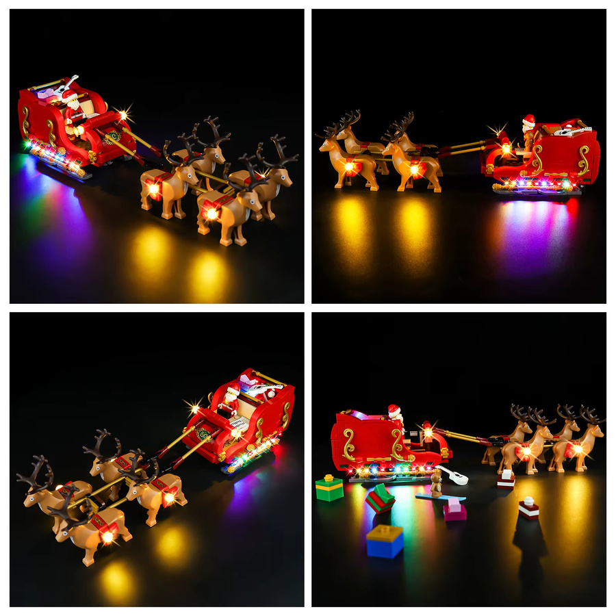 LED-Beleuchtungsset für LEGO Weihnachtsmann-Schlitten 40499 in Mehrfarbig - Bild 3