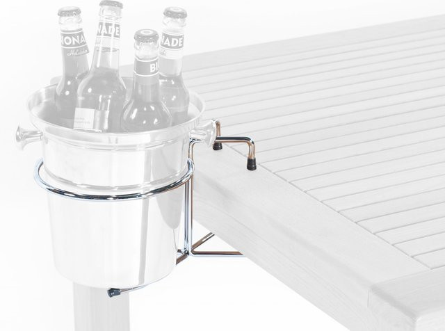 Sonnenpartner Sektkühlerhalter zum Einhängen in Silber - Bild 1