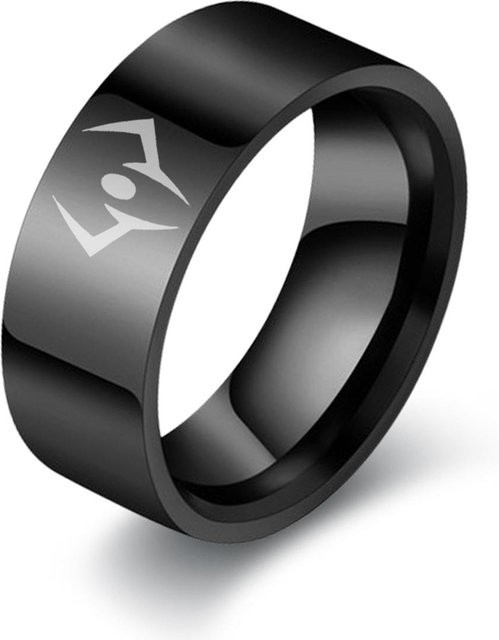 Jew Story Ring, Edelstahl, Schwarz, Unisex - Bild 1