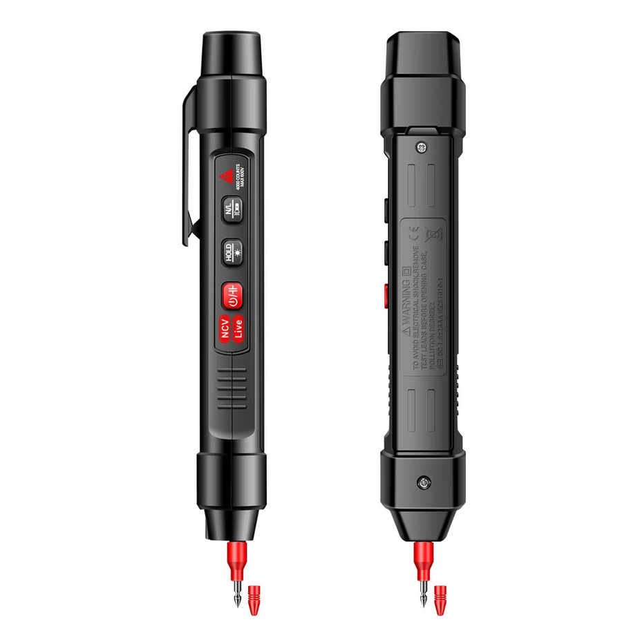 ANENG A3006 Multifunktionsstift Multimeter in Schwarz mit 4000 Zählungen als AC/DC-Spannungsprüfer, Ohm, Hz und Leitungsdetektor für elektrische Reparaturen - Bild 5