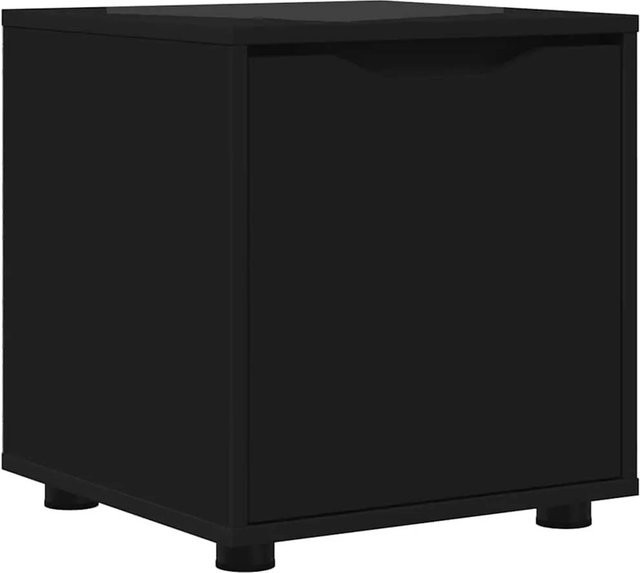 vidaXL Badezimmerschrank Schwarz aus Holzwerkstoff, Wandmontage, B/T/H: 40,5 x 40 x 44 cm - Bild 1