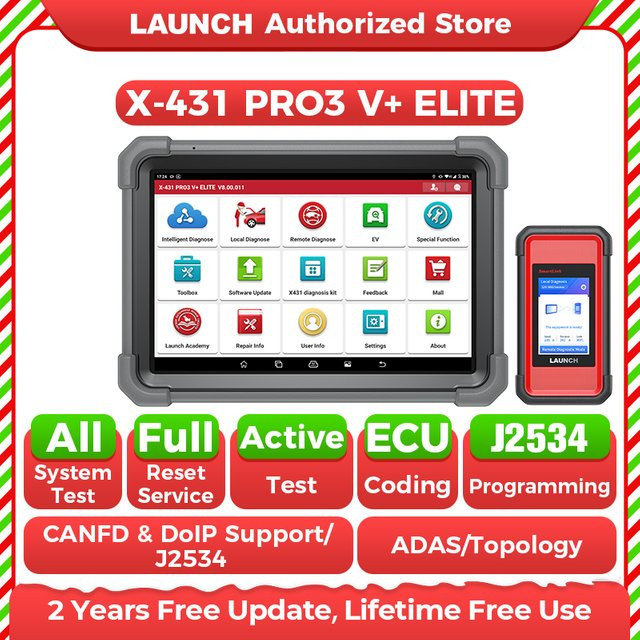 LAUNCH X431 PRO3 V+ ELITE Professionelles Auto-Diagnosegerät mit OBD2-Scanner und J2534-Programmierung - Bild 1