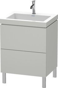 Duravit Waschtischunterschrank L-Cube c-bonded in Weiß, B/T: 60 x 48 cm, mit 2 Auszügen - Bild 1