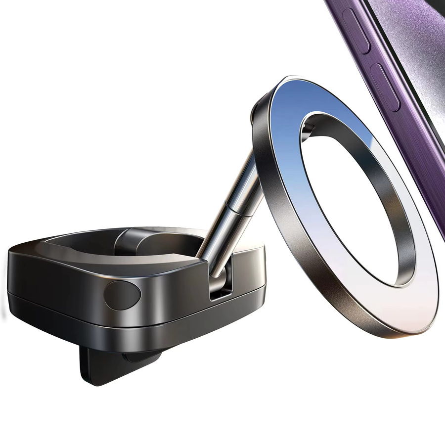 Lisen Magnetischer faltbarer Handyhalter für das Auto in Schwarz mit Saugnapf und Anti-Shake-Funktion - Bild 3