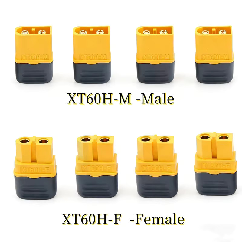 PYLRC XT60 Stecker XT60H Männlich Weiblich Rundstecker Netzstecker, Gelb - Bild 4