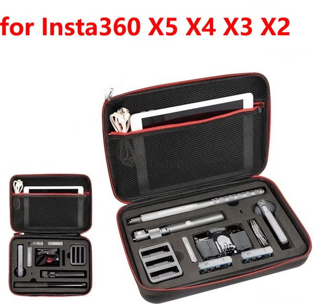 Desiontal Kamera-Tragetasche in Schwarz für Insta360 X5 X4 X3 und DJI Action 6 sowie GoPro Zubehör - Bild 1