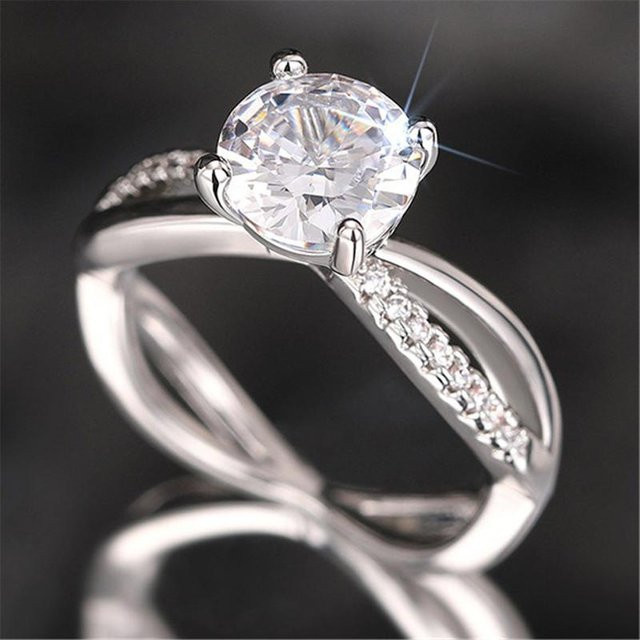 YIRAN Jewelry Verlobungsring, Silber, Zirkonia, Damen - Bild 1