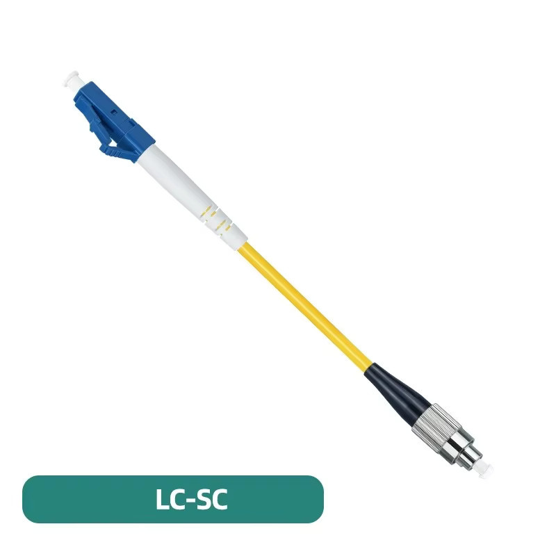 ELINK Glasfaser-Jumper Singlemode Single-Core Set, 10 Stück, gelb, SC auf FC/SC/LC/ST, Länge: 20 cm - Bild 2