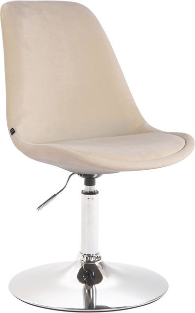 TPFLiving Esszimmerstuhl Mavic in Beige mit Samtbezug und drehbarem Chrom-Metallgestell B/T/H: 57 x 43 x 81 cm - Bild 1