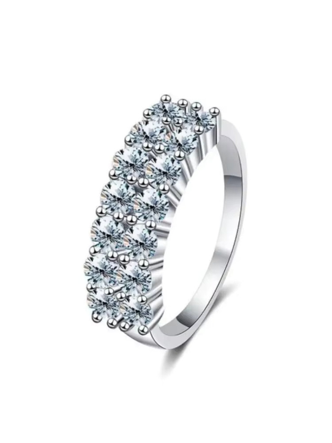 Stylever Moissanit-Diamantring, 925 Silber, 1,4 Karat, Damen - Bild 3