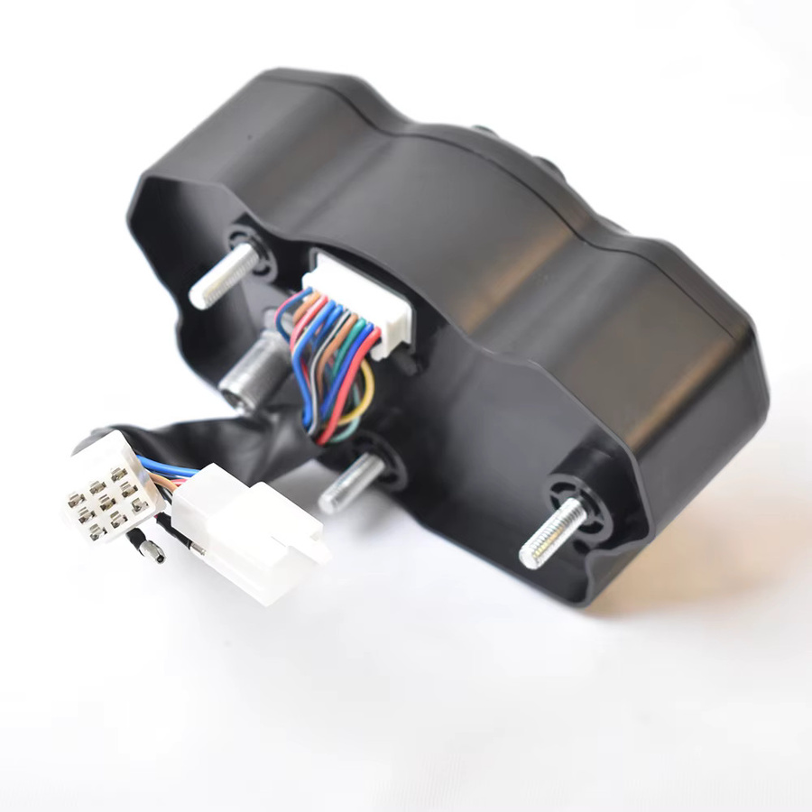 MotoQueen Digitales LCD Motorrad Tacho mit mechanischem Design und 7-farbig umschaltbarer Beleuchtung in Schwarz - Bild 3