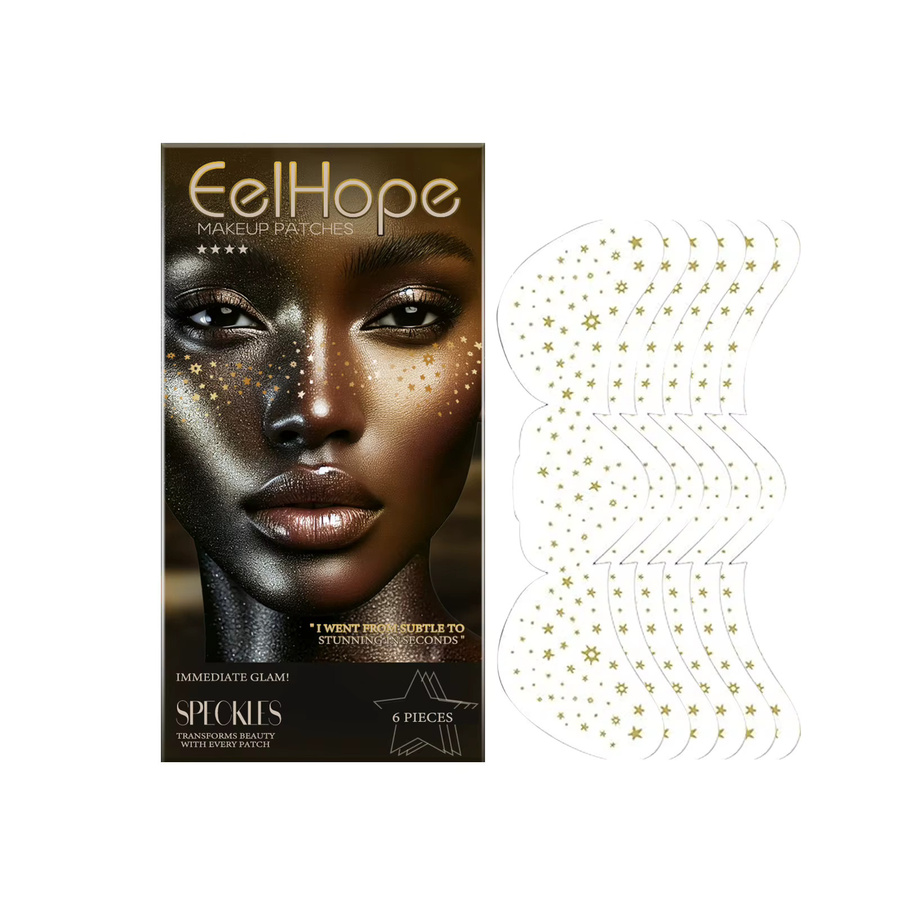 Eelhope Glitter Aufkleber, Metallic Goldene, Unisex - Bild 2