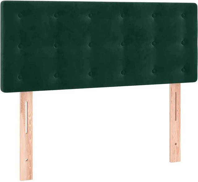 vidaXL Kopfteil aus Samt in Dunkelgrün, gepolstertes Bettteil, Breite: 80 cm, Tiefe: 5 cm, Höhe: 78-88 cm - Bild 1