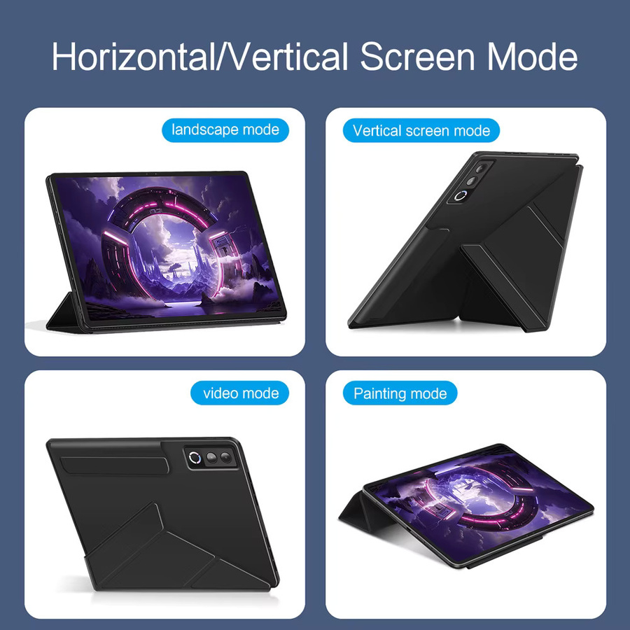 LFOIQN Magnetische Smart Cover Hülle für Lenovo Legion Y900 13 Zoll Tablet, Ultradünn, Farbe: Schwarz - Bild 3