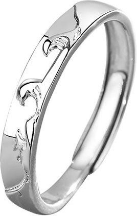 Lucky Star Jewelry Paar Ringe, 925 Silber, verstellbar, Unisex - Bild 1