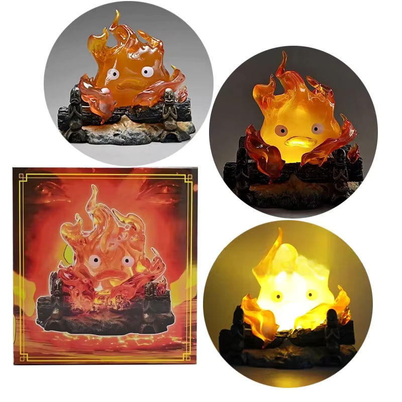 Bandai Calcifer Anime Figur aus PVC und Kunstharz in Weiß und Orange, Höhe: 12 cm - Bild 5