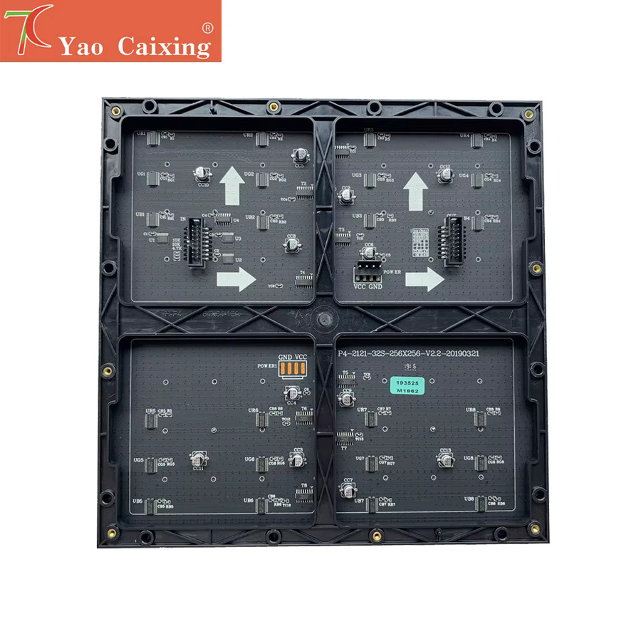 YCX P4 Indoor LED-Bildschirmplatte für Werbung in Schwarz, B/H: 256 x 256 mm, 64 x 64 Pixel, Vollfarb-LED-Display - Bild 2