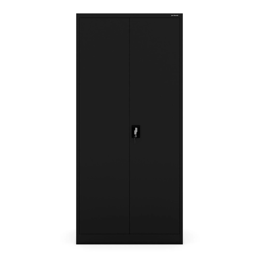 Jan Nowak Aktenschrank aus Metall in Schwarz mit Schloss und verstellbaren Regalböden, H: 195 cm, B: 90 cm, T: 40 cm - Bild 2