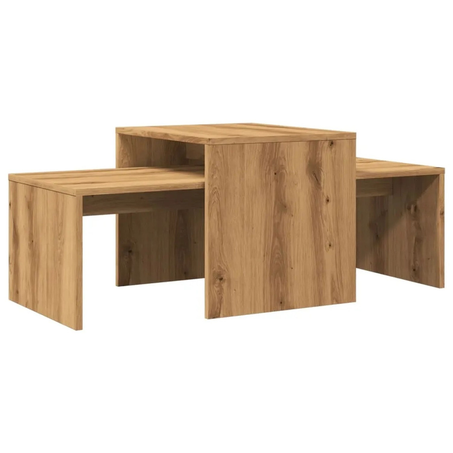 vidaXL Couchtisch Artisan-Eiche in Braun aus Holzwerkstoff B/T/H: 100 x 48 x 40 cm - Bild 2