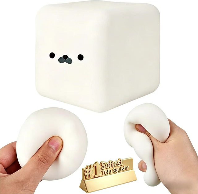 Binchi Outdoor Product Milchwürfel-Siegel-Quetschspielzeug, Kawaii Weich Langsam aufsteigend, Stressball - Bild 1