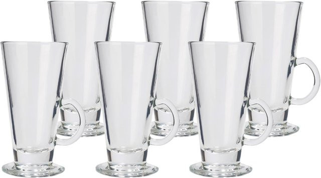 Stölzle Lausitz Latte Macchiato Gläser V-Shape, transparent, 6er Set, 265 ml pro Glas - Bild 1