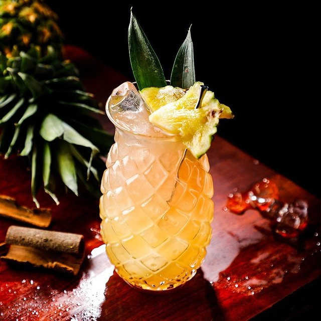 Kreatives Cocktailglas in Ananas-Form aus Glas, transparent, 480 ml - Bild 1