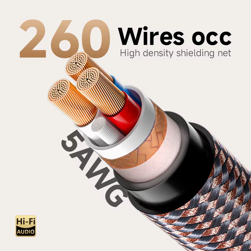 TODN HiFi-Stromkabel EU/US-Serie 7N mit versilbertem OCC-Leiter für DAC, Verstärker und Stromfilter - Bild 2