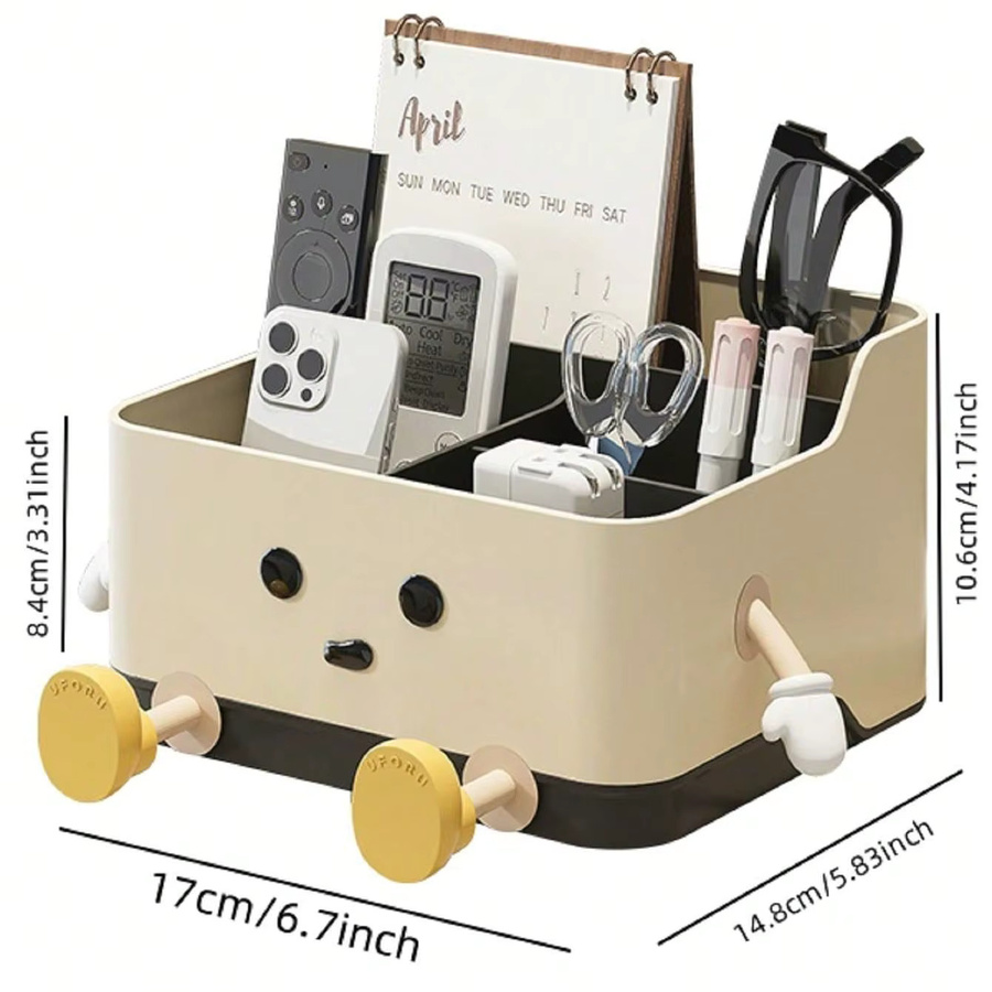 Multifunktionale Desktop-Aufbewahrungsbox aus Kunststoff als Kosmetik-Organisationsregal und Präsentationsbox inklusive Aufkleber - Bild 2