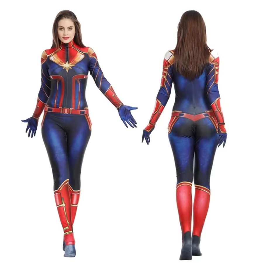 ZOBOTT Marvel Kapitän Cosplay Kostüm Frauen, Overall, Bunt / Mehrfarbig - Bild 2