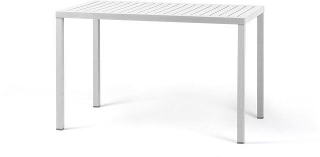 Nardi Cube Gartentisch aus pulverbeschichtetem Aluminium in Weiß, B: 120 cm, T: 70 cm - Bild 1