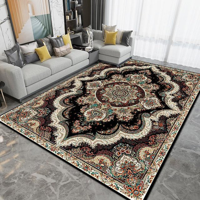 WTEMPO Teppich im marokkanischen Ethno-Stil, persisches Retro-Design, rutschfest und antistatisch, Mehrfarbig, B x T: 60 x 90 cm - Bild 1